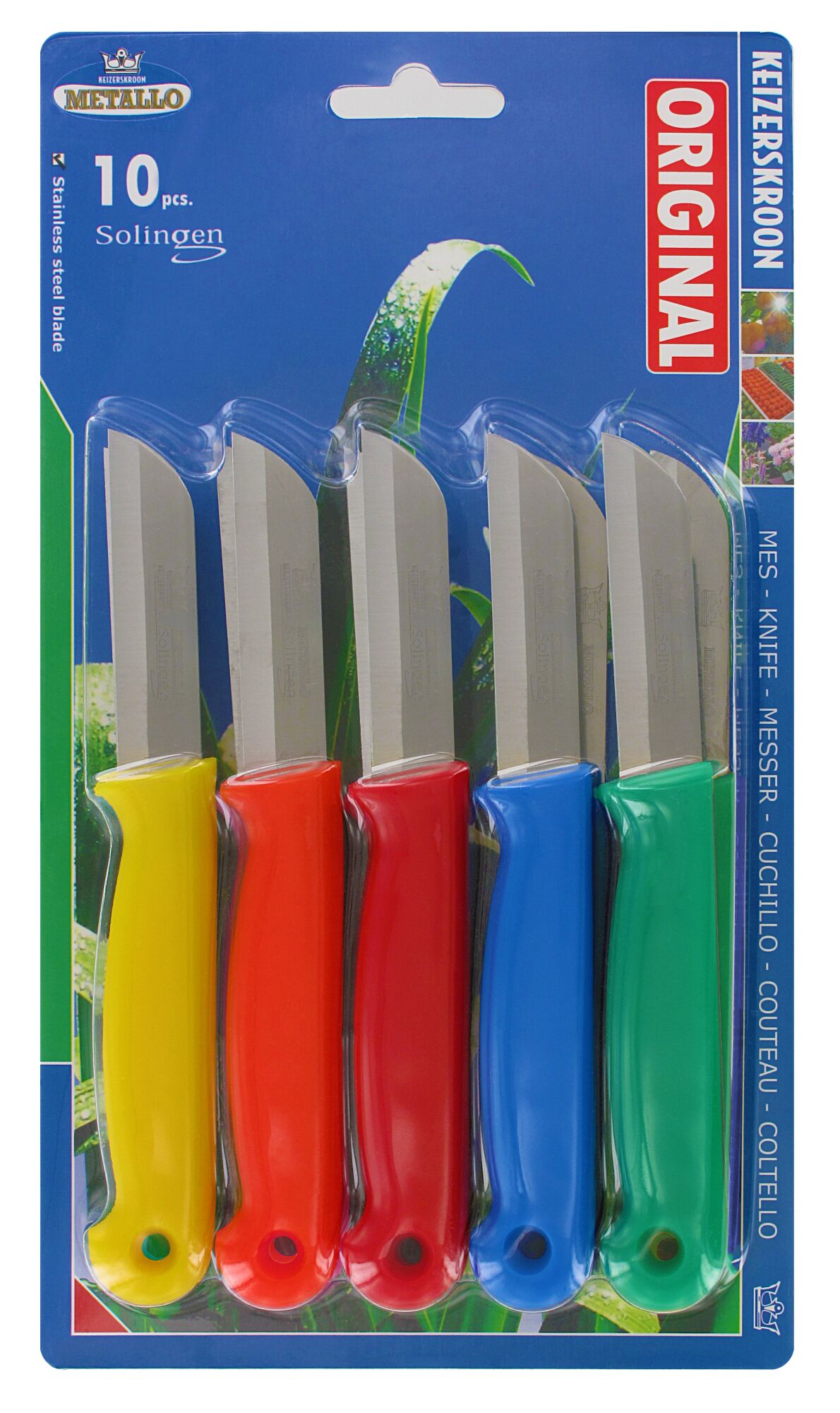 Fixwell Stainless Steel Knife With Plastic Handles Multicolour